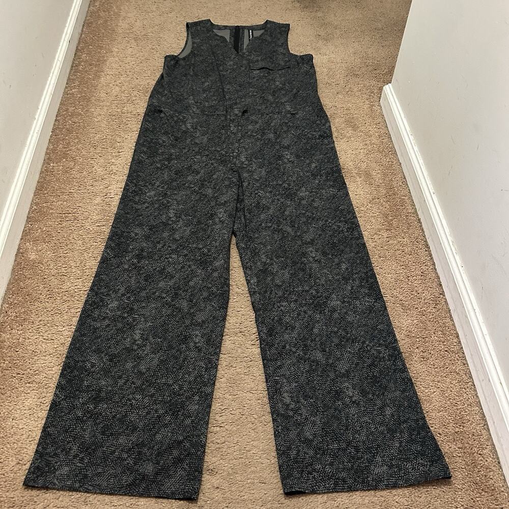 Athleta Rush Topanga Jumpsuit Viper Snakeskin Print Sleeveless Athleisure Size M